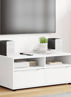 VidaXL TV-kast met lade Wit 100 x 48 x 43 cm Bewerkt hout