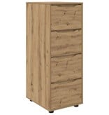 VidaXL Opbergkast Artisan Eiken 40 x 48 x 105 cm Bewerkt hout