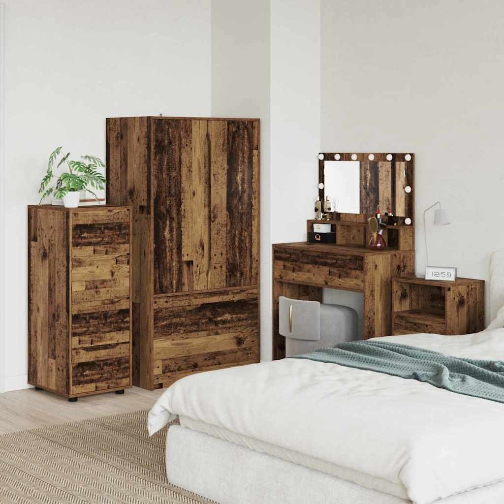 VidaXL Opbergkast Oud Hout 40 x 48 x 105 cm Bewerkt hout