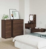 VidaXL Opbergkast Bruin Eiken 40 x 48 x 105 cm Bewerkt hout