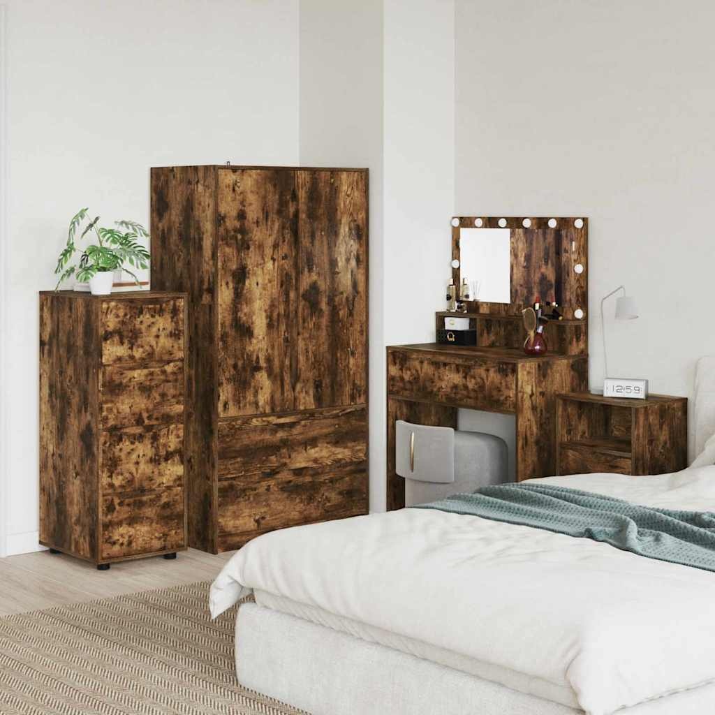 VidaXL Opbergkast Gerookt eiken 40 x 48 x 105 cm Bewerkt hout