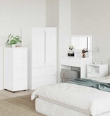 VidaXL Opbergkast Hoogglans wit 40 x 48 x 105 cm Bewerkt hout