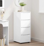 VidaXL Opbergkast Hoogglans wit 40 x 48 x 105 cm Bewerkt hout