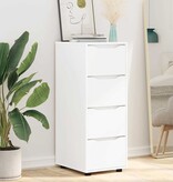 VidaXL Opbergkast Hoogglans wit 40 x 48 x 105 cm Bewerkt hout