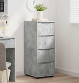 VidaXL Opbergkast Beton Grijs 40 x 48 x 105 cm Bewerkt hout