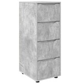VidaXL Opbergkast Beton Grijs 40 x 48 x 105 cm Bewerkt hout