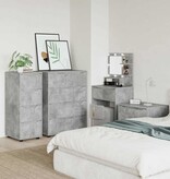 VidaXL Opbergkast Beton Grijs 40 x 48 x 105 cm Bewerkt hout