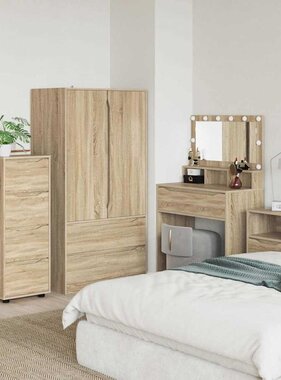 VidaXL Opbergkast Sonoma Eiken 40 x 48 x 105 cm Bewerkt hout