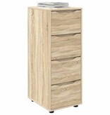 VidaXL Opbergkast Sonoma Eiken 40 x 48 x 105 cm Bewerkt hout