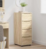 VidaXL Opbergkast Sonoma Eiken 40 x 48 x 105 cm Bewerkt hout
