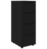 VidaXL Opbergkast Zwart 40 x 48 x 105 cm Bewerkt hout