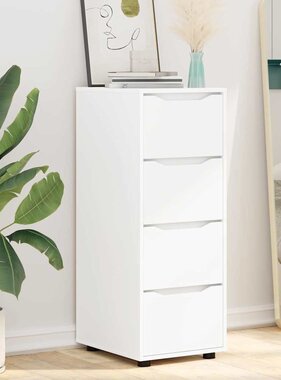 VidaXL Opbergkast Wit 40 x 48 x 105 cm Bewerkt hout