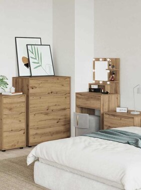 VidaXL Opbergkast Artisan Eiken 40 x 48 x 81 cm Bewerkt hout