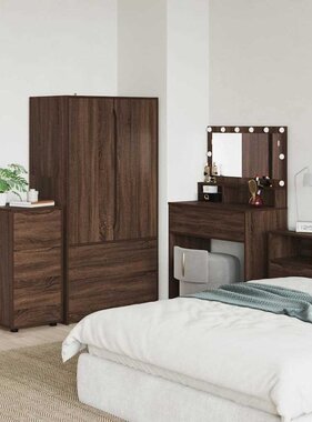 VidaXL Opbergkast Bruin Eiken 40 x 48 x 81 cm Bewerkt hout