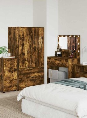 VidaXL Opbergkast Gerookt eiken 40 x 48 x 81 cm Bewerkt hout
