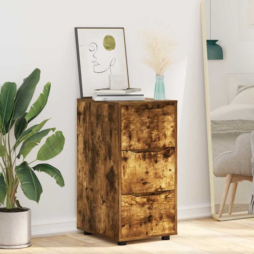 VidaXL Opbergkast Gerookt eiken 40 x 48 x 81 cm Bewerkt hout
