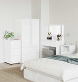 VidaXL Opbergkast Hoogglans wit 40 x 48 x 81 cm Bewerkt hout