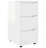 VidaXL Opbergkast Hoogglans wit 40 x 48 x 81 cm Bewerkt hout