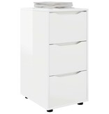VidaXL Opbergkast Hoogglans wit 40 x 48 x 81 cm Bewerkt hout
