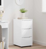 VidaXL Opbergkast Hoogglans wit 40 x 48 x 81 cm Bewerkt hout