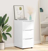 VidaXL Opbergkast Hoogglans wit 40 x 48 x 81 cm Bewerkt hout