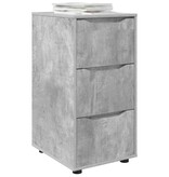 VidaXL Opbergkast Beton Grijs 40 x 48 x 81 cm Bewerkt hout