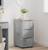 VidaXL Opbergkast Beton Grijs 40 x 48 x 81 cm Bewerkt hout