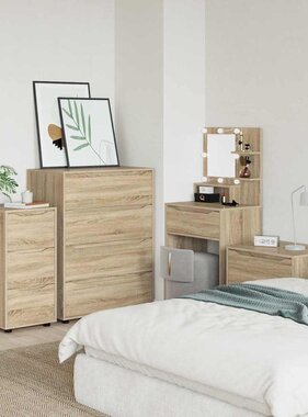 VidaXL Opbergkast Sonoma Eiken 40 x 48 x 81 cm Bewerkt hout