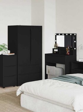 VidaXL Opbergkast Zwart 40 x 48 x 81 cm Bewerkt hout