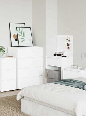 VidaXL Opbergkast Wit 40 x 48 x 81 cm Bewerkt hout