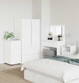 VidaXL Opbergkast Wit 40 x 48 x 81 cm Bewerkt hout