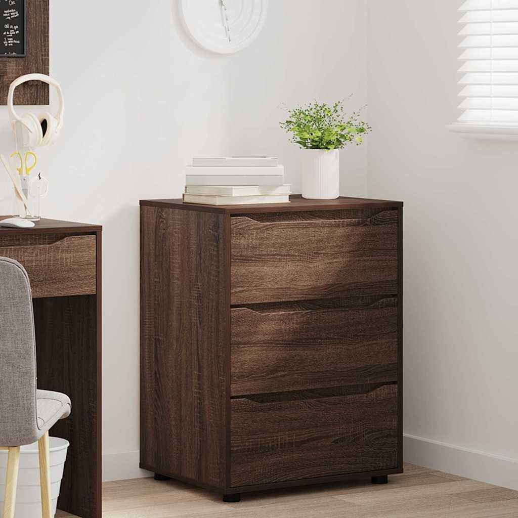 VidaXL Opbergkast Bruin Eiken 60 x 48 x 81 cm Bewerkt hout