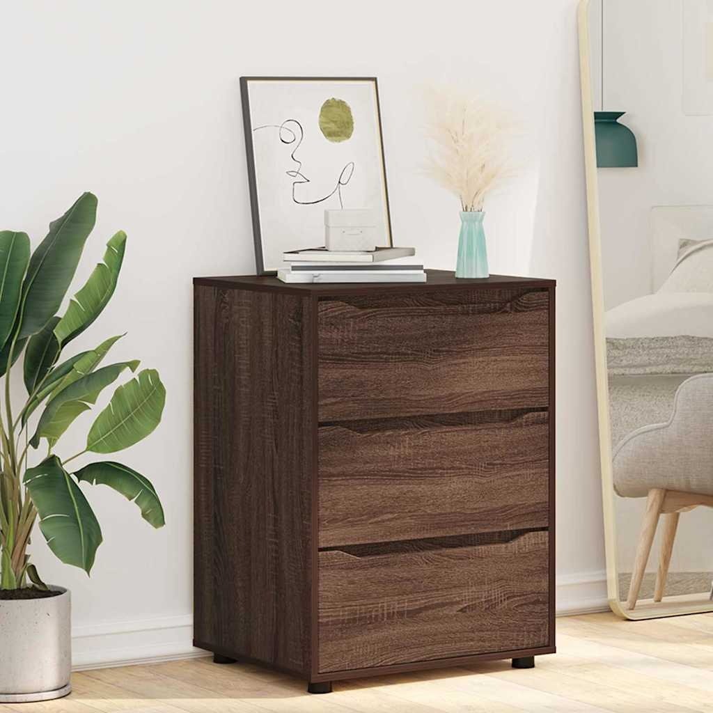 VidaXL Opbergkast Bruin Eiken 60 x 48 x 81 cm Bewerkt hout