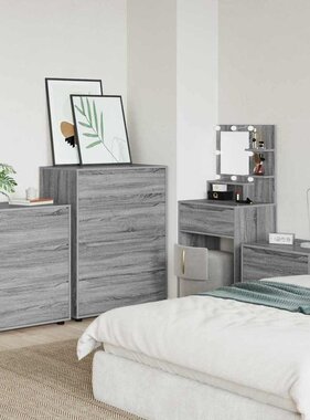 VidaXL Opbergkast Grijs Sonoma 60 x 48 x 81 cm Bewerkt hout