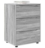 VidaXL Opbergkast Grijs Sonoma 60 x 48 x 81 cm Bewerkt hout