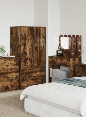 VidaXL Opbergkast Gerookt eiken 60 x 48 x 81 cm Bewerkt hout