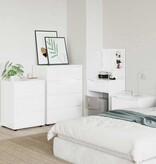 VidaXL Opbergkast Hoogglans wit 60 x 48 x 81 cm Bewerkt hout