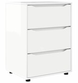 VidaXL Opbergkast Hoogglans wit 60 x 48 x 81 cm Bewerkt hout