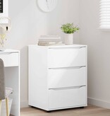 VidaXL Opbergkast Hoogglans wit 60 x 48 x 81 cm Bewerkt hout