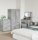 VidaXL Opbergkast Beton Grijs 60 x 48 x 81 cm Bewerkt hout