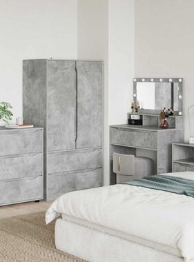 VidaXL Opbergkast Beton Grijs 60 x 48 x 81 cm Bewerkt hout