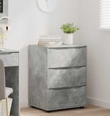 VidaXL Opbergkast Beton Grijs 60 x 48 x 81 cm Bewerkt hout