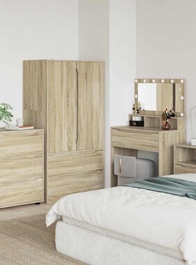 VidaXL Opbergkast Sonoma Eiken 60 x 48 x 81 cm Bewerkt hout