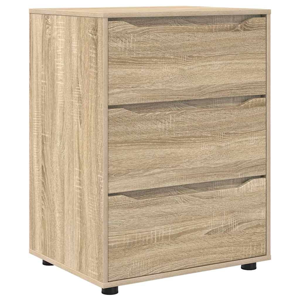 VidaXL Opbergkast Sonoma Eiken 60 x 48 x 81 cm Bewerkt hout
