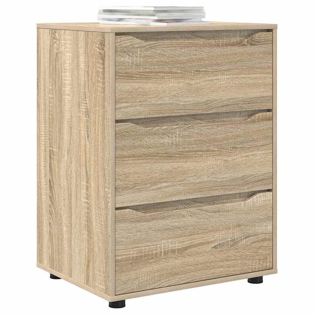 VidaXL Opbergkast Sonoma Eiken 60 x 48 x 81 cm Bewerkt hout