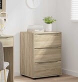 VidaXL Opbergkast Sonoma Eiken 60 x 48 x 81 cm Bewerkt hout