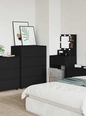 VidaXL Opbergkast Zwart 60 x 48 x 81 cm Bewerkt hout