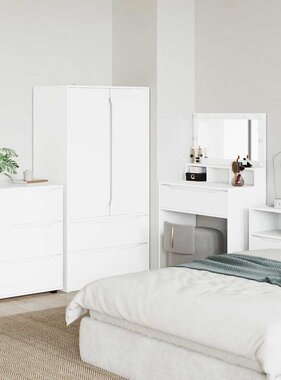 VidaXL Opbergkast Wit 60 x 48 x 81 cm Bewerkt hout