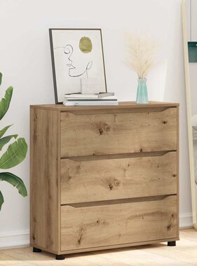 VidaXL Opbergkast Artisan Eiken 80 x 31 x 81 cm Bewerkt hout