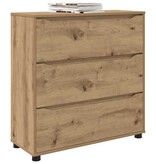 VidaXL Opbergkast Artisan Eiken 80 x 31 x 81 cm Bewerkt hout